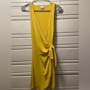 Yellow short summer dress
